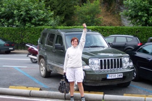 Transpirenaica 4x4 2009: Jeep Cherokee en la llegada a Fuenterrabía
