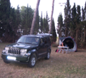 Jeep Cherokee de acampada en la Transpirenaica 4x4 2009.